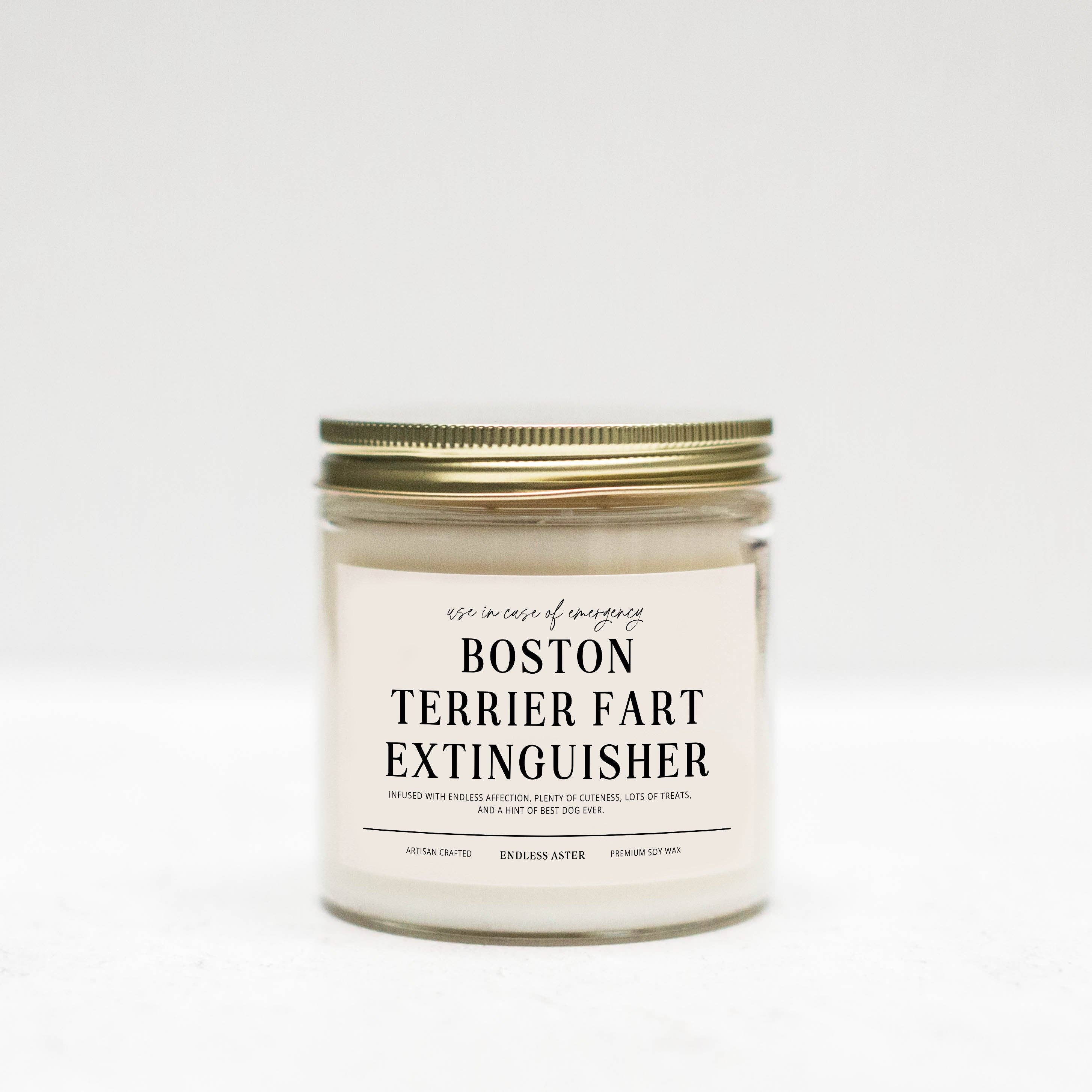 Endless Aster - Wholesale Jar/Filled Candle - Boston Terrier Fart Extinguisher  - 8, 16 oz Soy Jar Candle0