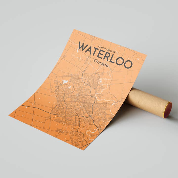 OurPoster.com - Wholesale Poster - Waterloo City Map Poster163
