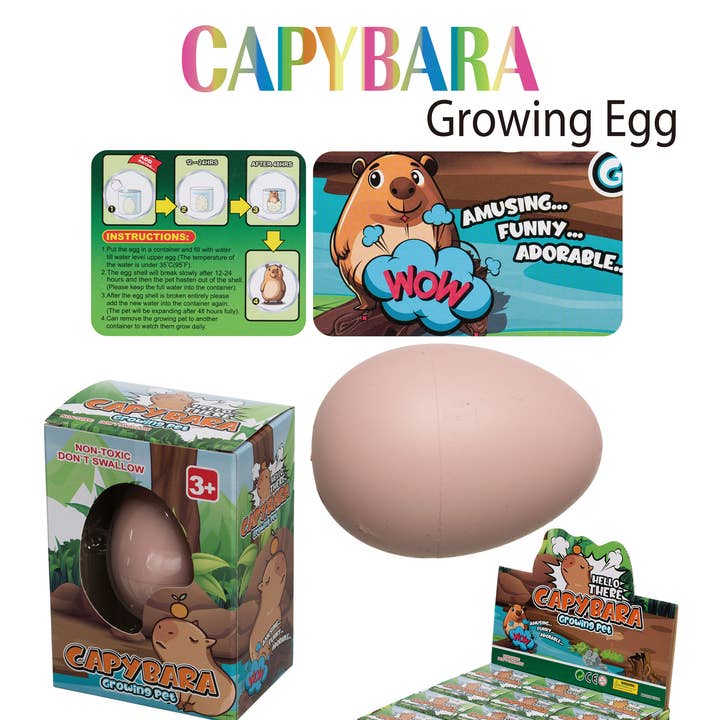 Puka Creations - Wholesale Classic Toy - Kids - CapyBara Growing Egg0