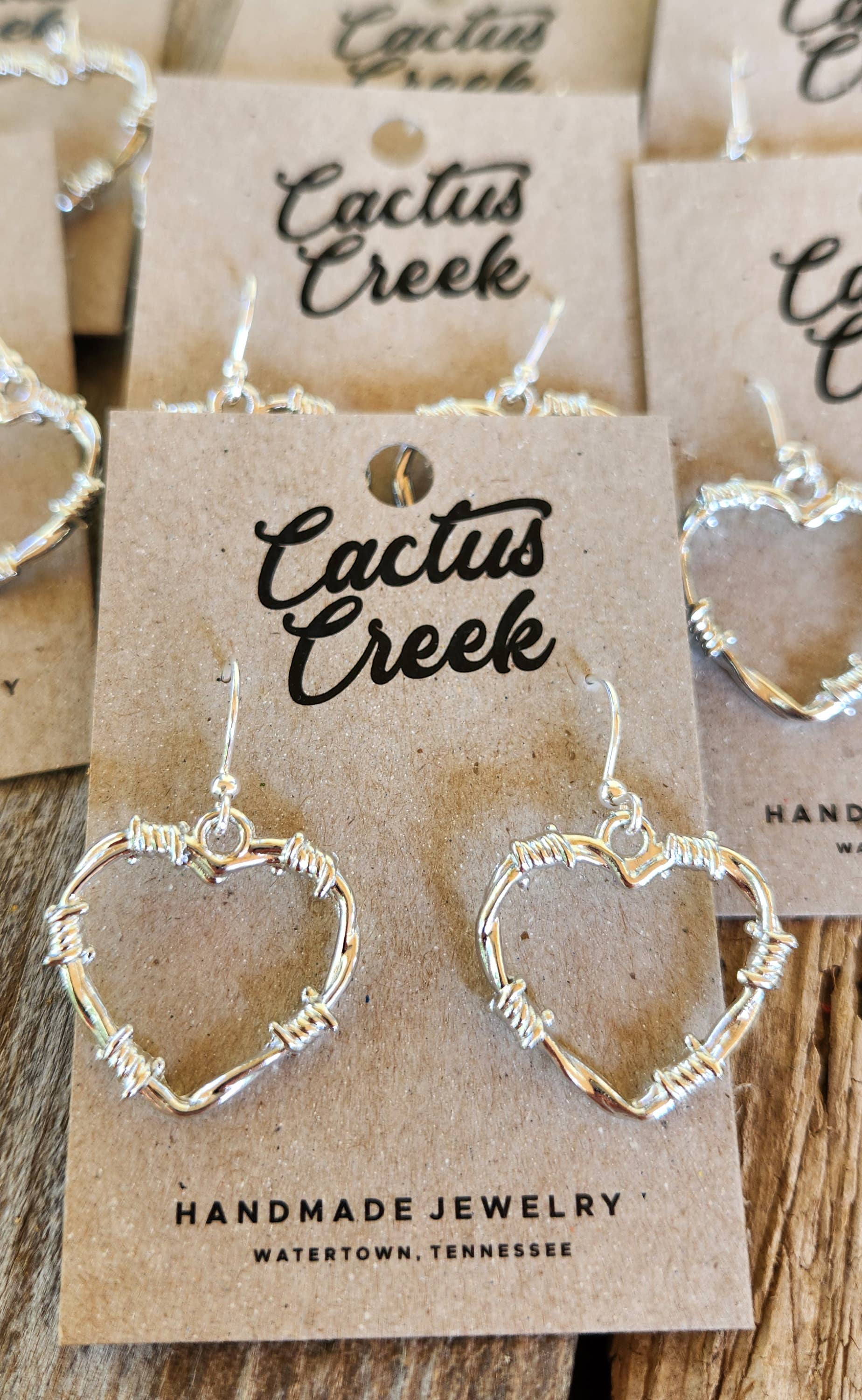 Cocklebur & Co. - Wholesale Dangle Earrings - Barbed Wire Heart Earrings5