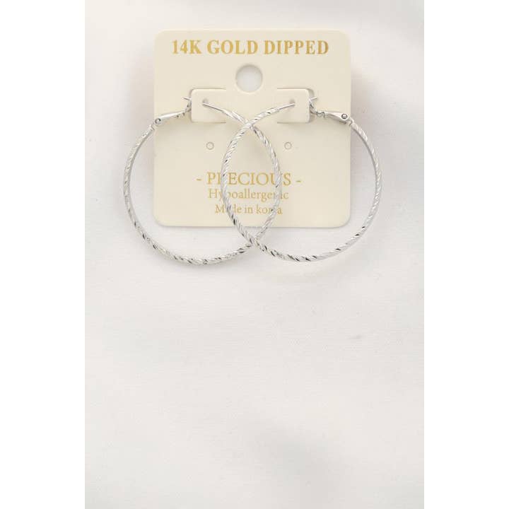 anbfashion - Wholesale Hoop Earrings - 14K GOLD DIPPED HOOP EARRING KSE-6757-4