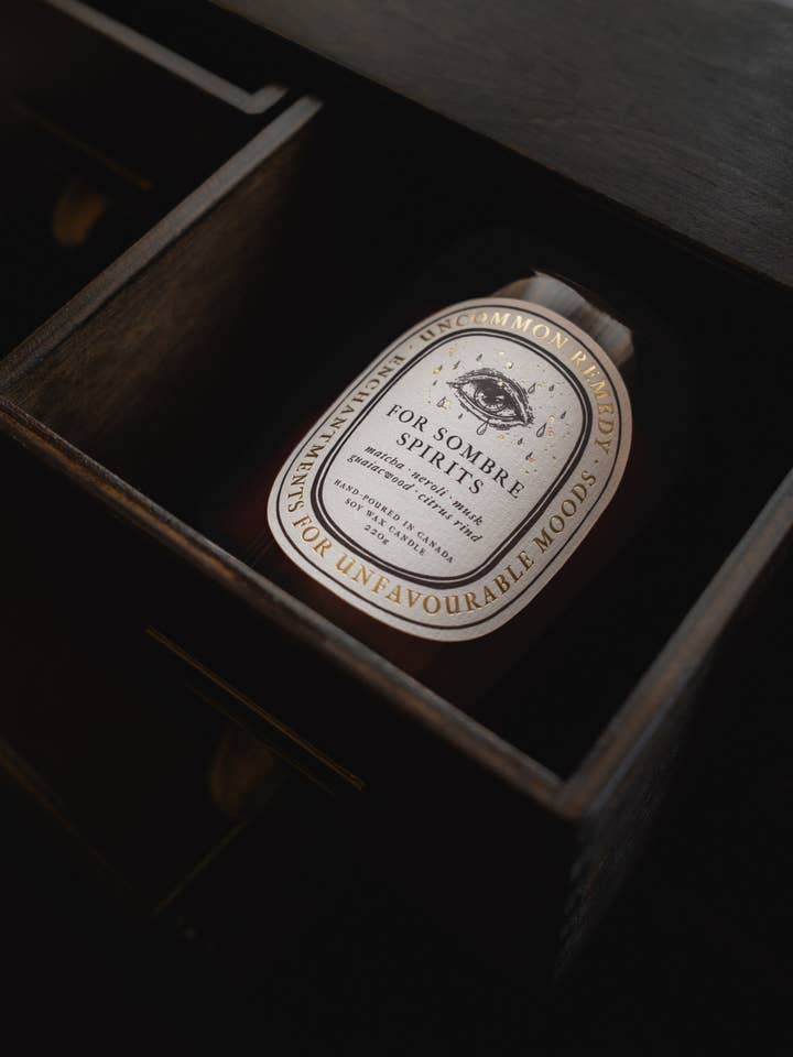 For Sombre Spirits: 220g Soy Wax Candle for wholesale by Uncommon Remedy
