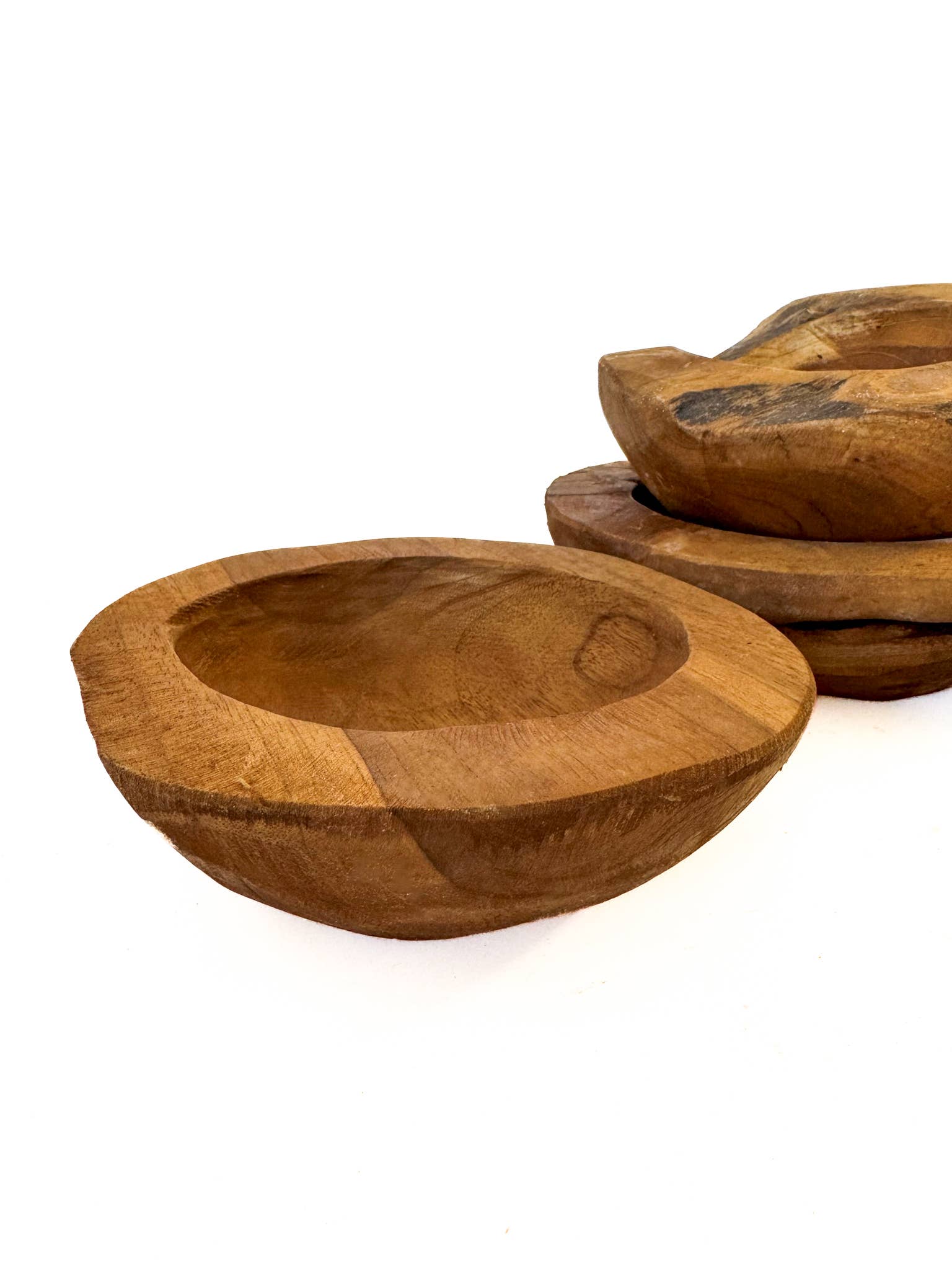 Forever Green Art - Wholesale Decorative Plate/Dish/Bowl - 8" Hand-Carved Teak Wood Bowl1