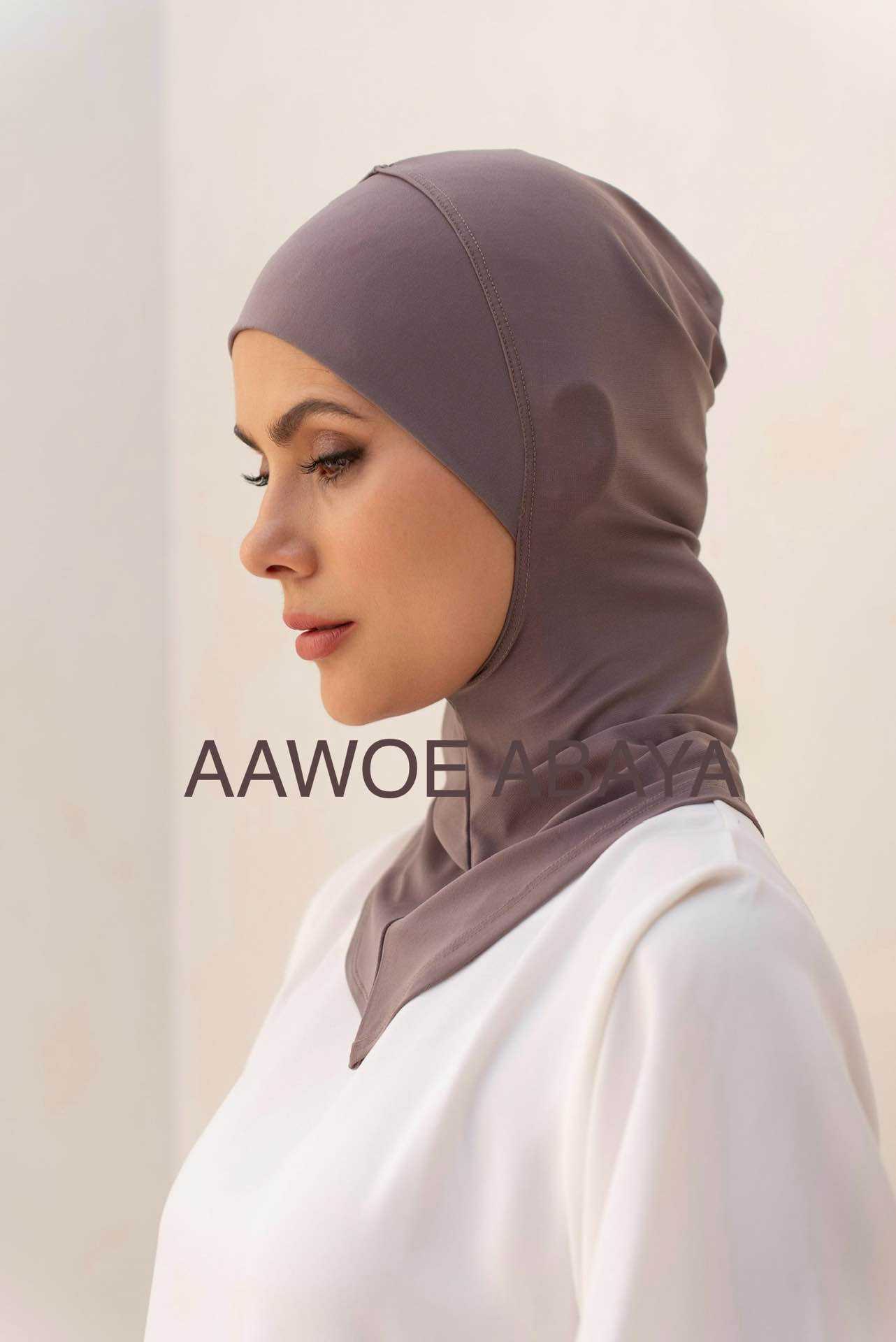 Aawoe Abaya – wholesale Hijab - Dam – Elegant hijabmössa med kaffekant - 228844