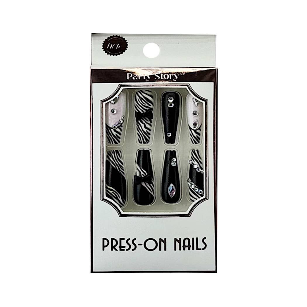 Atlas Fashion - Wholesale Press-On/Fake Nails - Long Coffin Art Press On Nails0