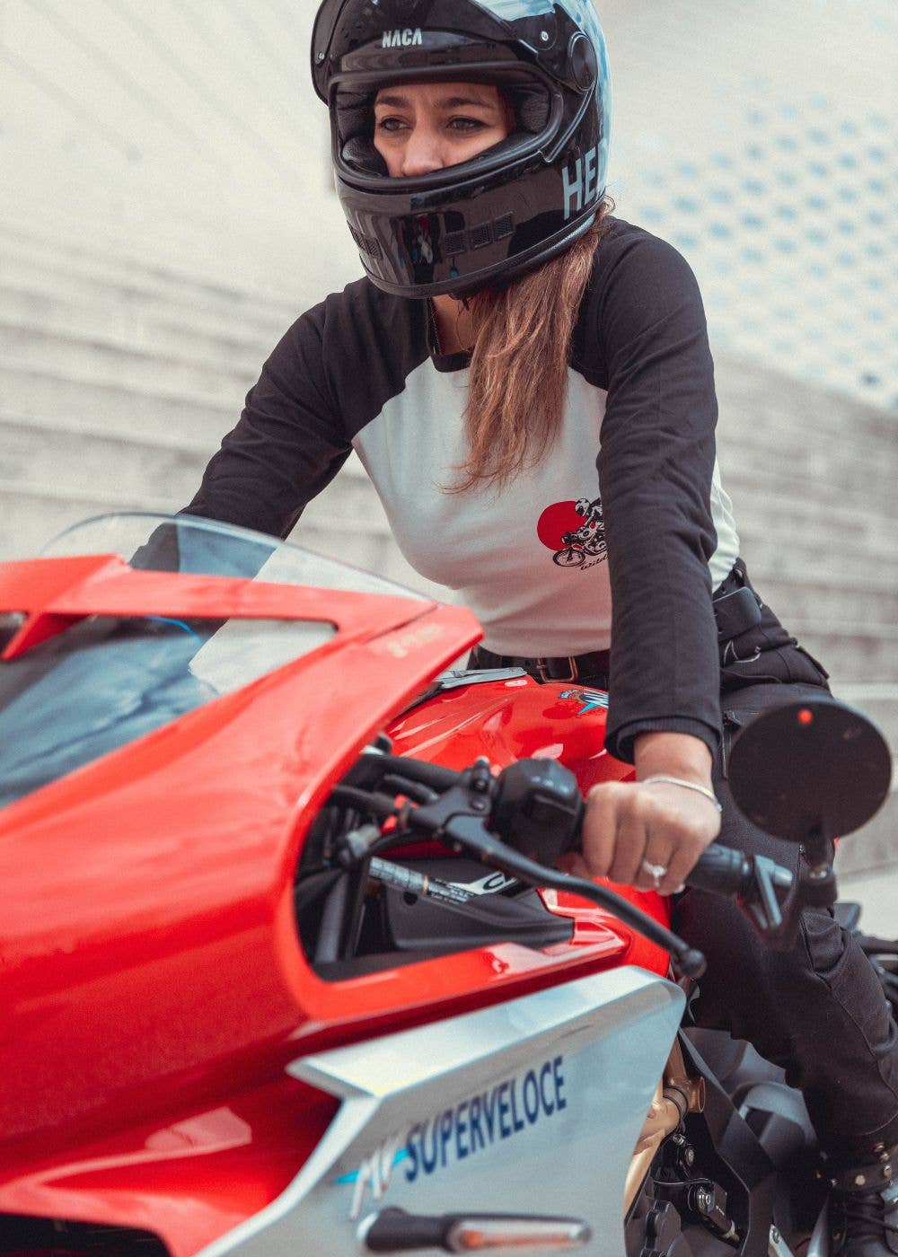 WILDUST - Wholesale Screen Printed T-Shirt - Women's - BASEBALL TEE - REBEL4