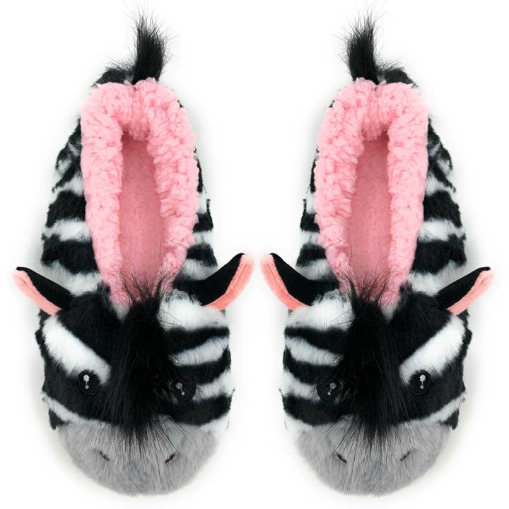 ZZ Zebra | Chinelos femininos engraçados para animais domésticos por atacado de Oooh Yeah/Sock It Up/Oooh Geez Slippers