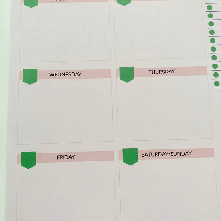 AMW the studio - Wholesale Planner - Monstera Weekly Planner 8.5"x11" Notepad4