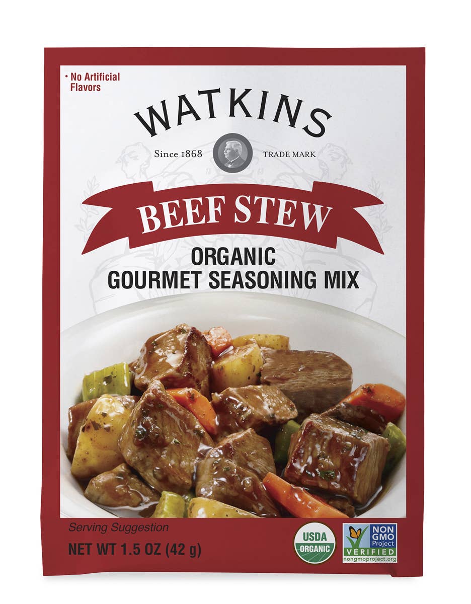 The Watkins Co. - Wholesale Dried Spice Mix - Organic Beef Stew Gourmet Seasoning Mix, 1.5 oz0