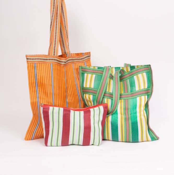 Noonday - Wholesale Tote Bag - Women's - Recycled Set of 3 "Grab and Go Market Set", Assorted Totes0