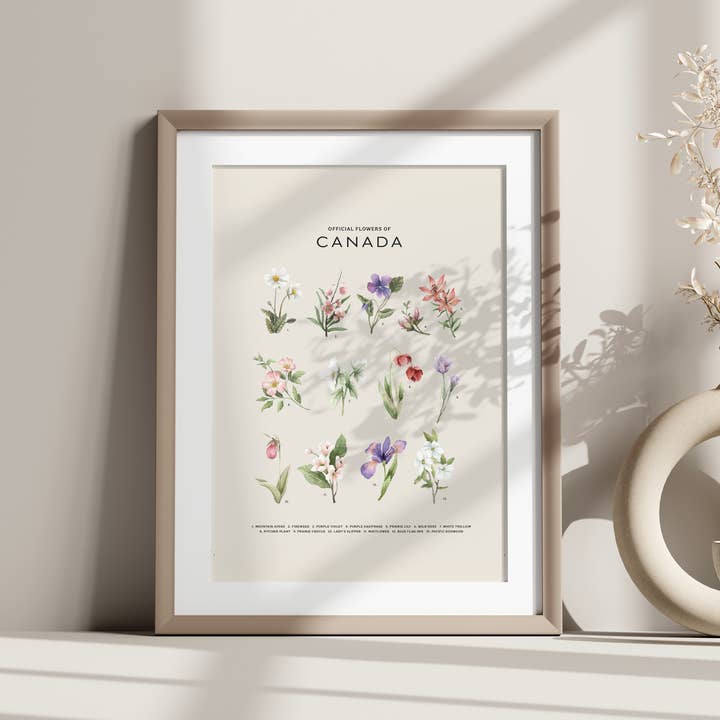 Natasha Vanderburg Co. - Wholesale Art Print - Official Flowers of Canada Art Print