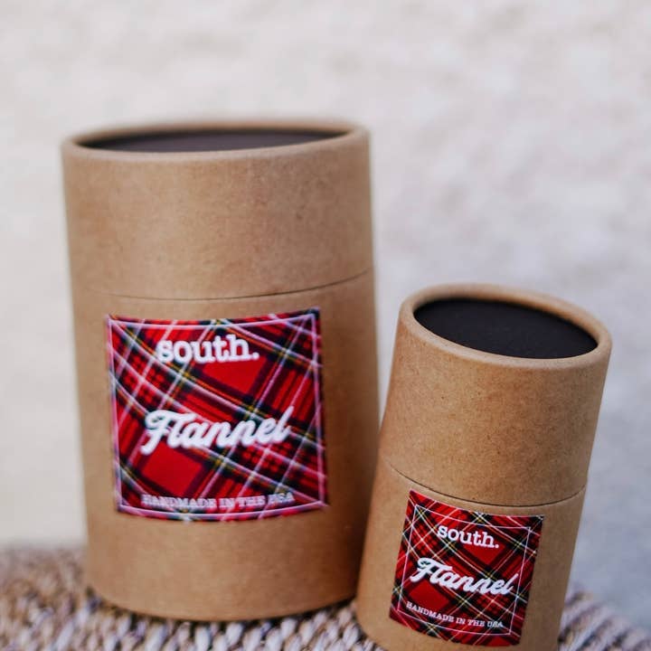 The South Candle - Wholesale Jar/Filled Candle - Flannel Scented Jar/Filled Candle - Bergamot, Mahogany, Musk