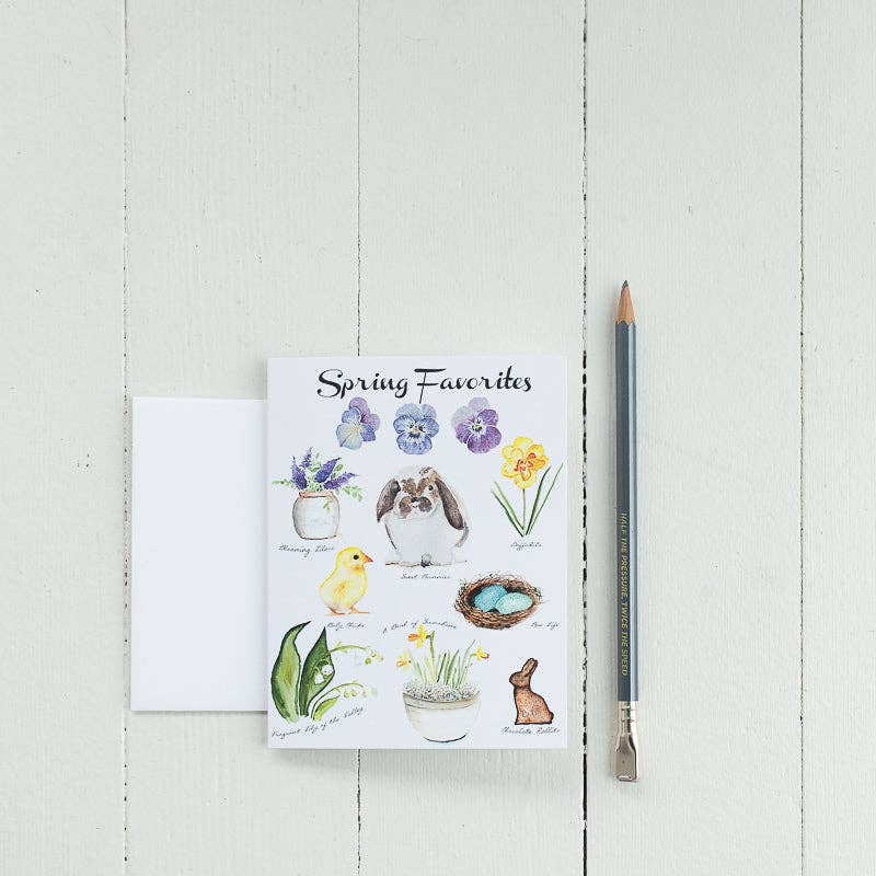 Finding Silver Pennies - Wholesale Everyday Greeting Card - Spring Favorites Note Card (single card with envelope)2