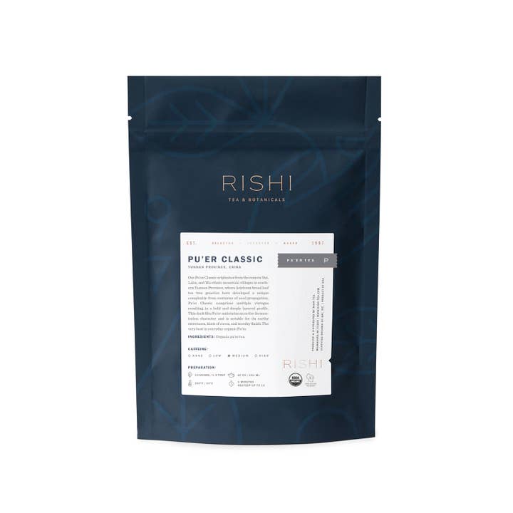 Rishi Tea & Botanicals - Wholesale Loose Tea - Pu'er Classic Organic Pu'er Tea (4 oz)