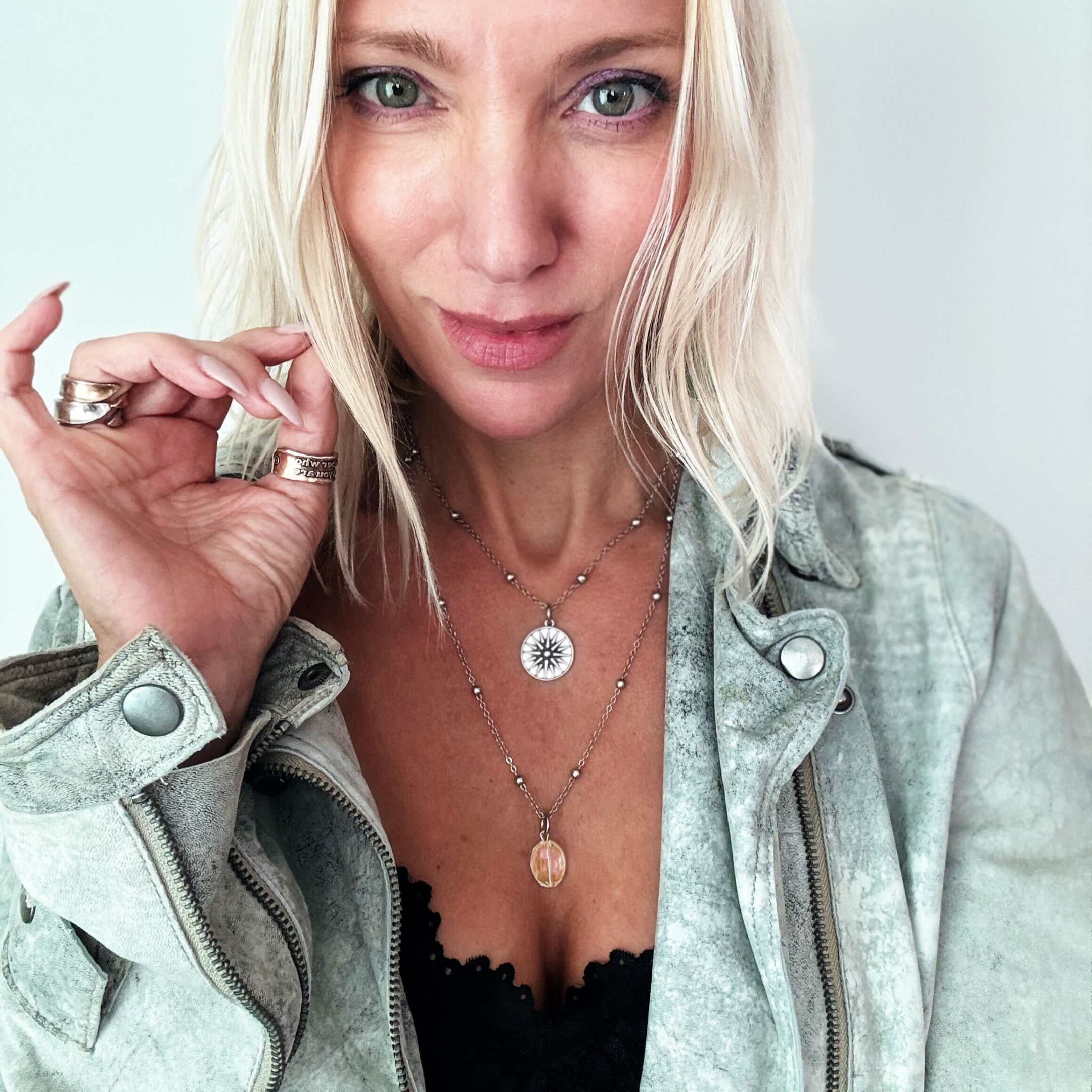 Katia Designs – Engroshandel Halskæde med vedhæng – "Dette skal også passere" Stjerne Delikat Halskæde4