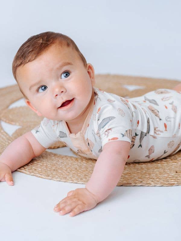 Lilulila - Wholesale Jumpsuit - Baby - Pelele corto con cremallera de peces2