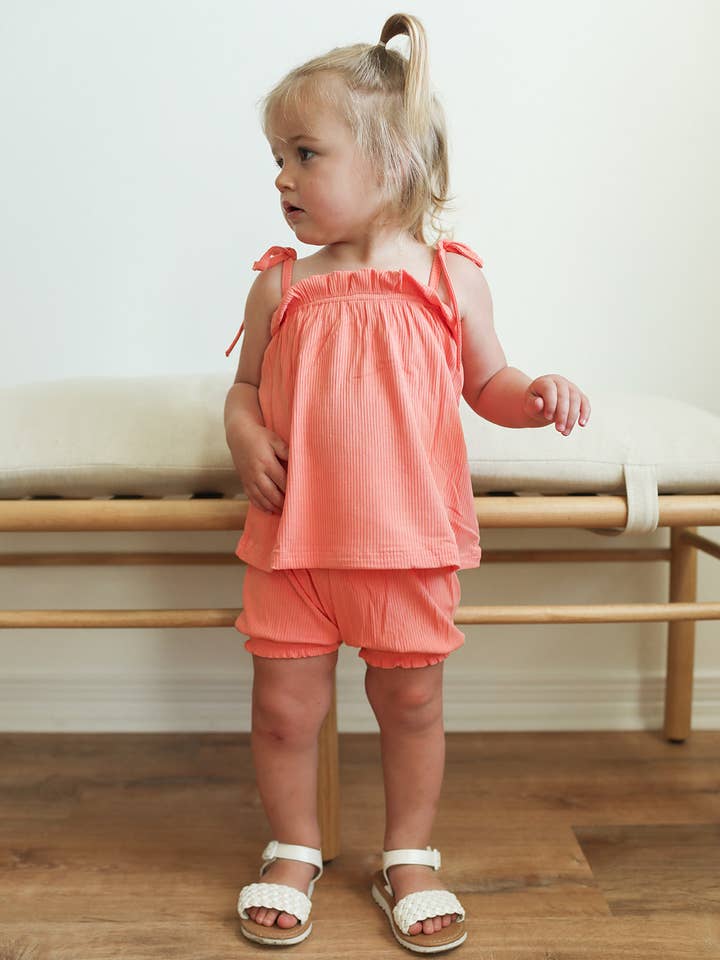 Spaghettibandset van massief geribbeld Sherbert-bamboe - verstelbaar voor wholesale door Southern Slumber