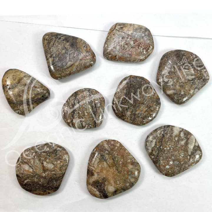Oceanic Linkways Inc - Wholesale Spiritual Stone/Crystal - (KG)PEBBLES - MIXED STONES FLAT 50-60 MM
