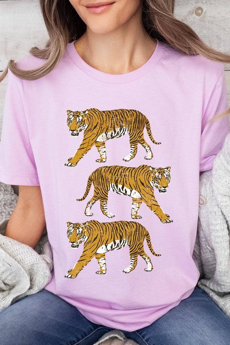 COLORBEAR – Engroshandel Grafisk t-shirt - Dame – Retro Tigers Grafisk T-shirt9