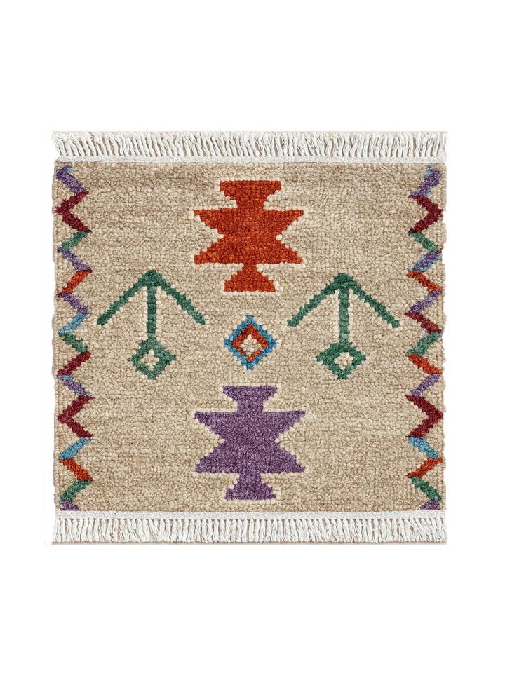 Échantillon de tapis noué à la main Tangerine - 30 x 30 cm pour la vente par Imaco Rugs