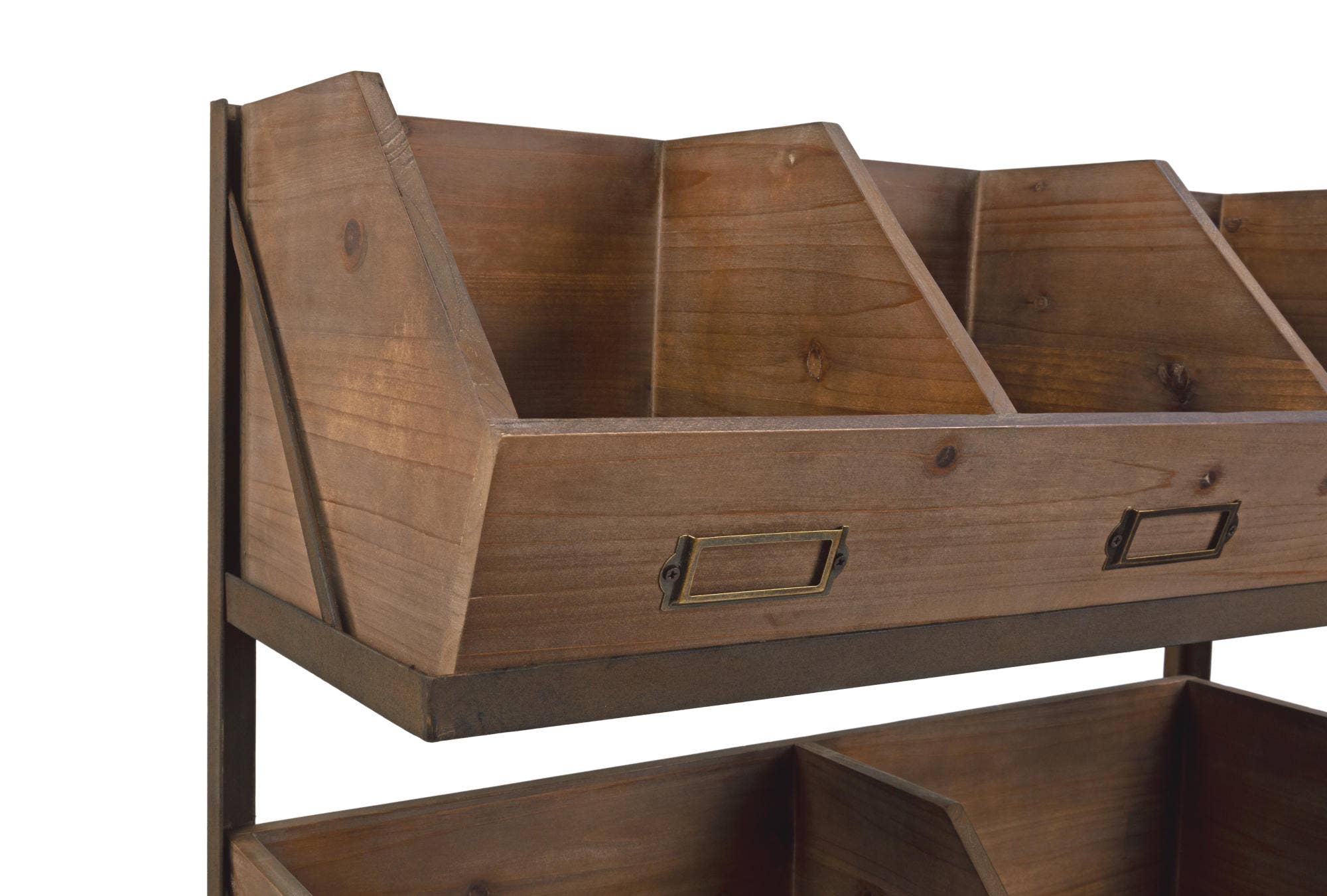 Tripar International - Wholesale Retailer Display Stand/Case - Industrial Wooden Bin Organizer with 7 bins4