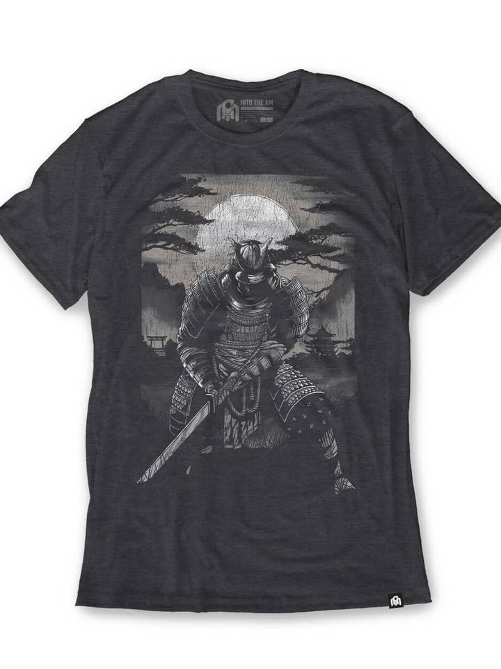 Men's Graphic Tee - Screenprinted T-Shirt (Dark Samurai) for wholesale by INTO THE AM