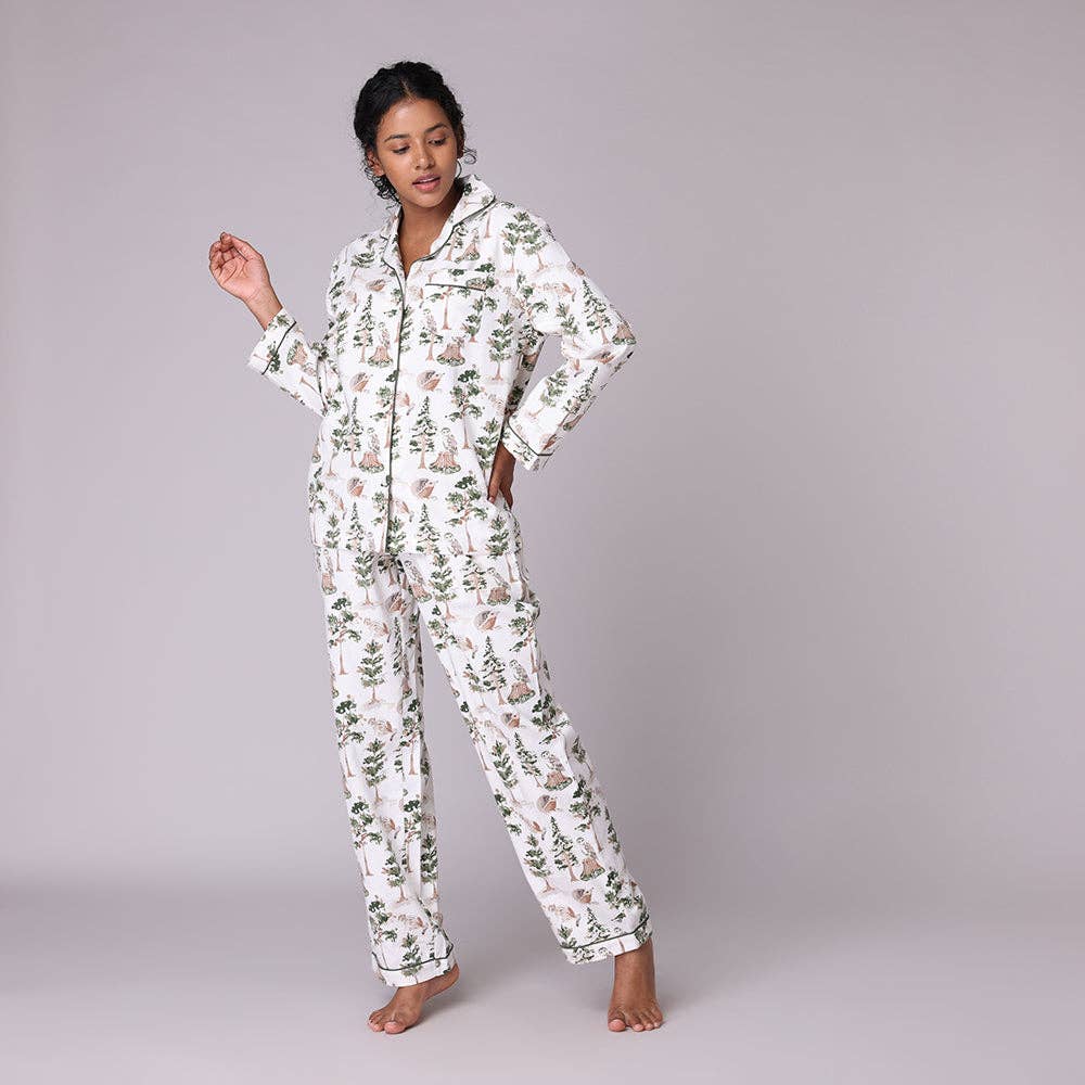 Multi Woodland Stories PJ Set for wholesale on Faire2