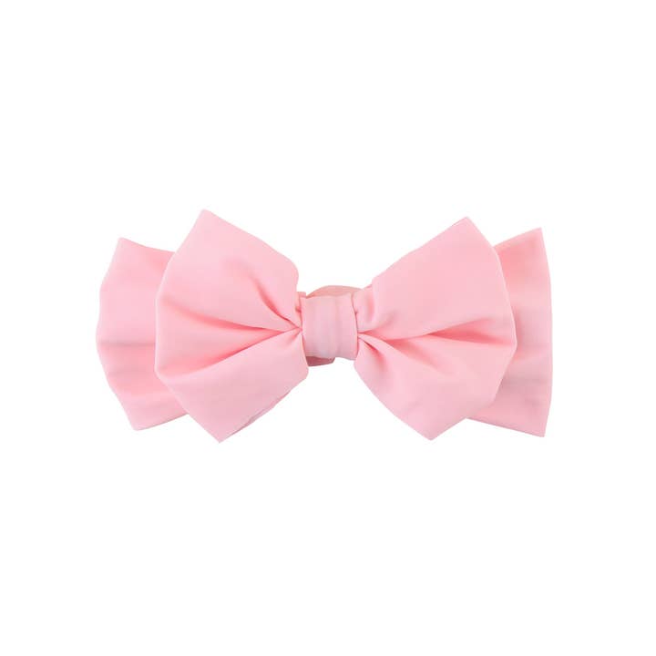 RuffleButts + RuggedButts - Wholesale Fashion Headband - Kids - Girls Pink Swim + Active Bow Headband
6