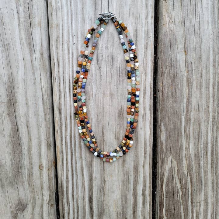 Horse Spirit Studio - Wholesale Choker/Collar - Natural gemstones 3 strand choker Native Southwest handmade 9
