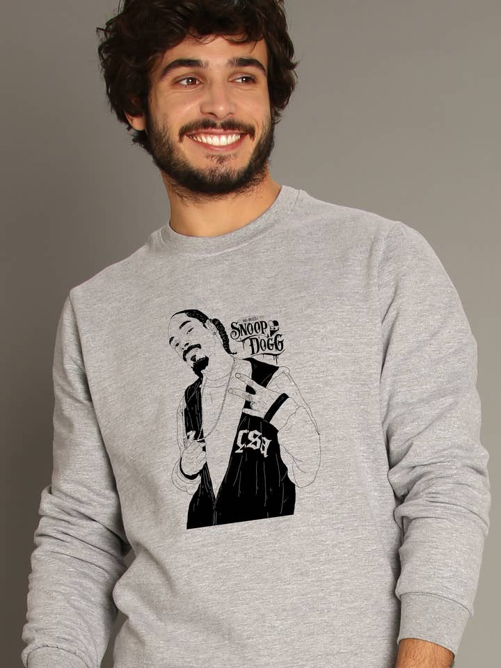 SWEAT GRIS CHINE HOMME SNOOP DOG pour la vente par Wooop