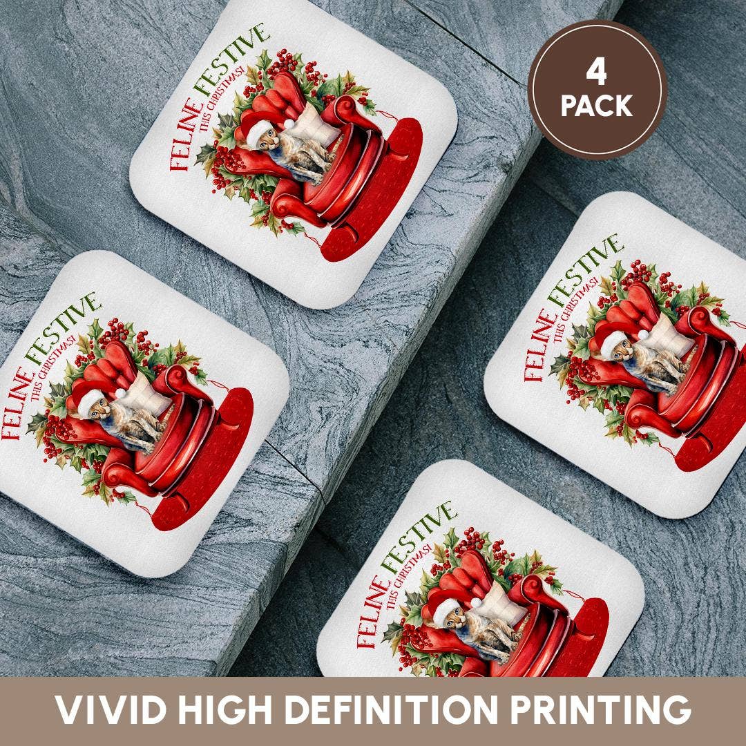 3dRose – Engroshandel Kaffekrus – 3dRose, Søde Devon Rex Kitty til kattemødres julefejring, Bordskåner12