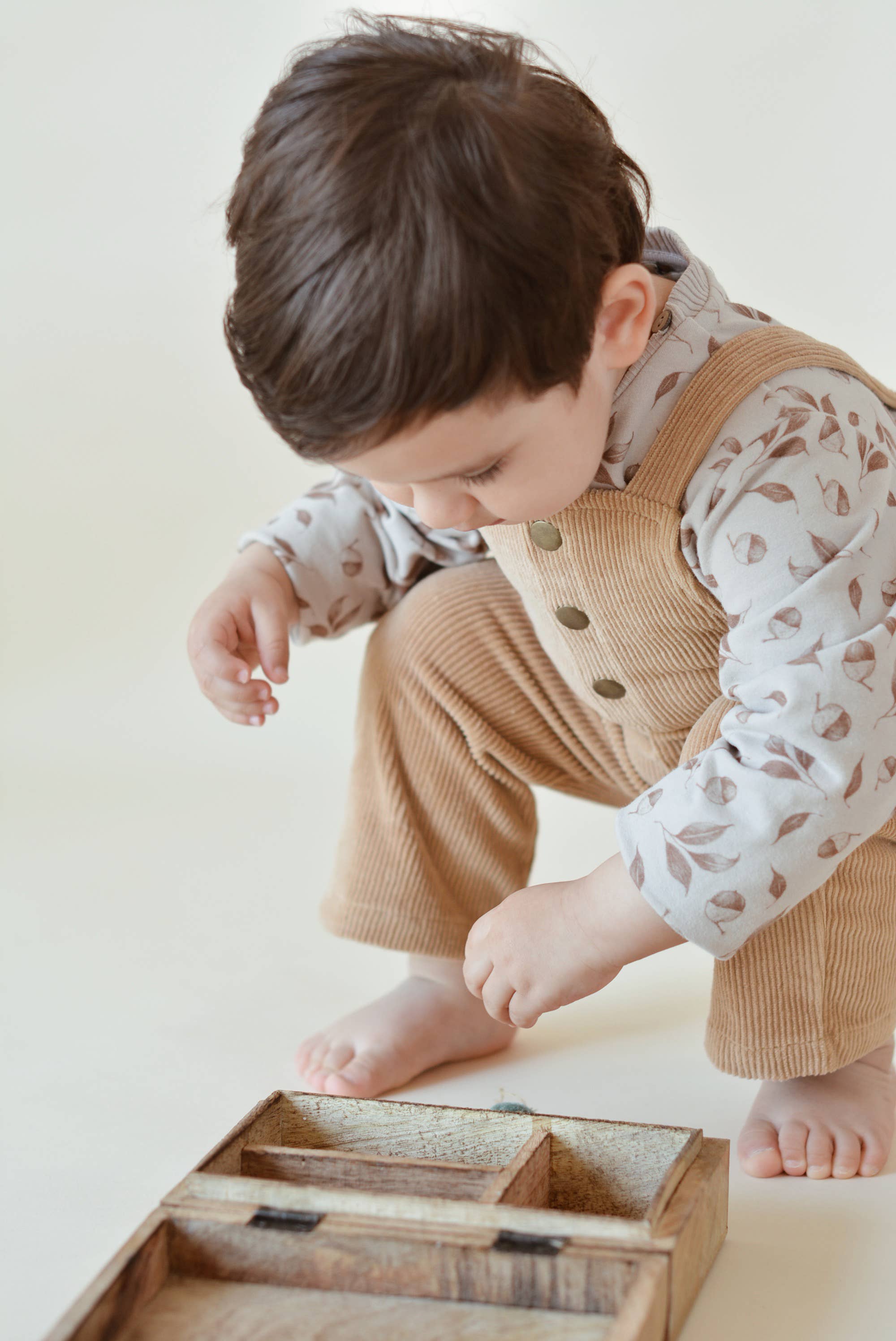 Eli & Nev (we cover U.S. import duties) - Wholesale Overalls - Baby - Baby / Kid Brown Corduroy Overalls Fall Winter 100% Cotton3