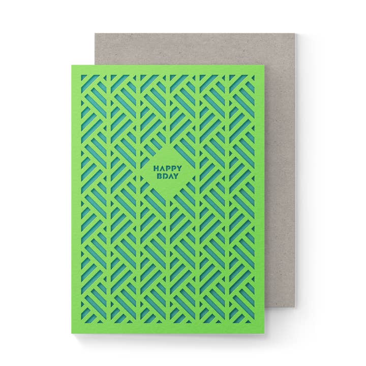 Dear Beni - Wholesale Birthday Card - Happy Bday Grove Layered Card3