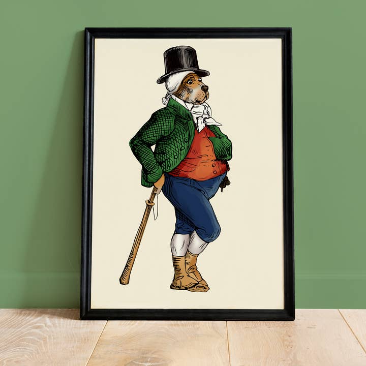 Bulldog Poster - The Wacky Animals for wholesale by Colette de B.