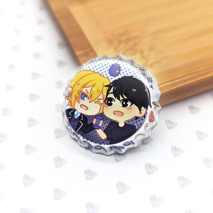 squibblefu - Wholesale Lapel Pin/Button - Pocari Sweet | Hirano to Kagiura | Bottle Cap Pin-back Button9