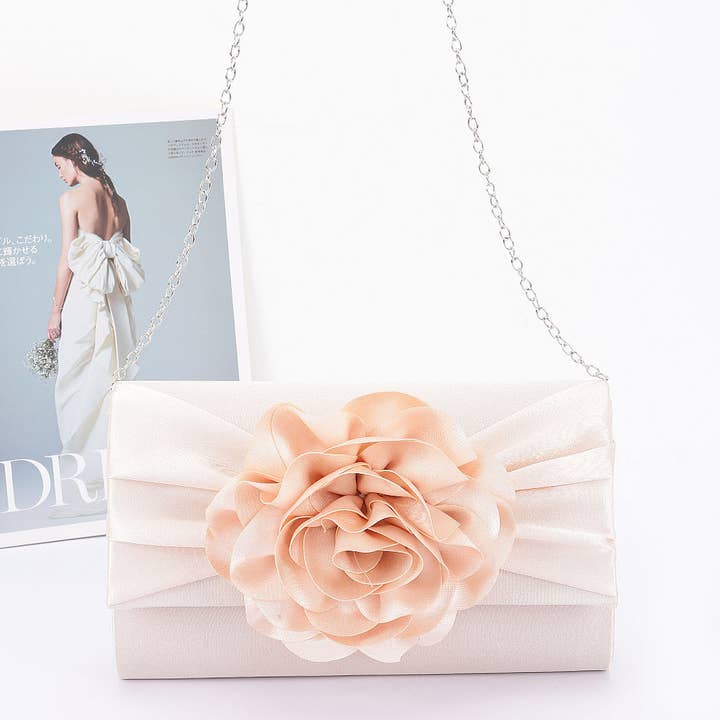 3AM BY H&D ACCESSORIES - Wholesale Clutch Bag - Women's - Satin Flower Party Clutch