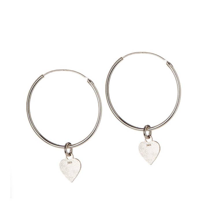 Juulry – wholesale Hoop-örhängen – Guldpläterade Hoop-örhängen med hjärta 18 MM