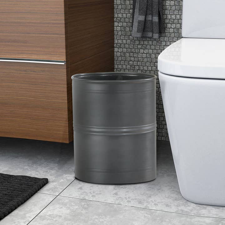 nu steel - Vendita all'ingrosso Cestino/bidone della spazzatura - Cestino per rifiuti Bogart in bronzo e acciaio lucidato ad olio4