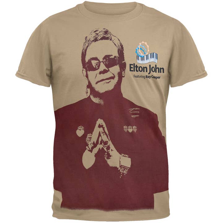 Official Store - Wholesale Screen Printed T-Shirt - Men's - Elton John - With Ray Cooper 2010 Men's T Shirt