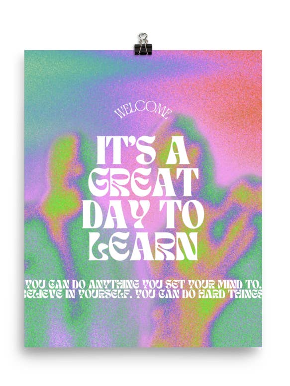 Poster «È un grande giorno per imparare gli psichedelici» per la vendita all'ingrosso da parte di Room 1021