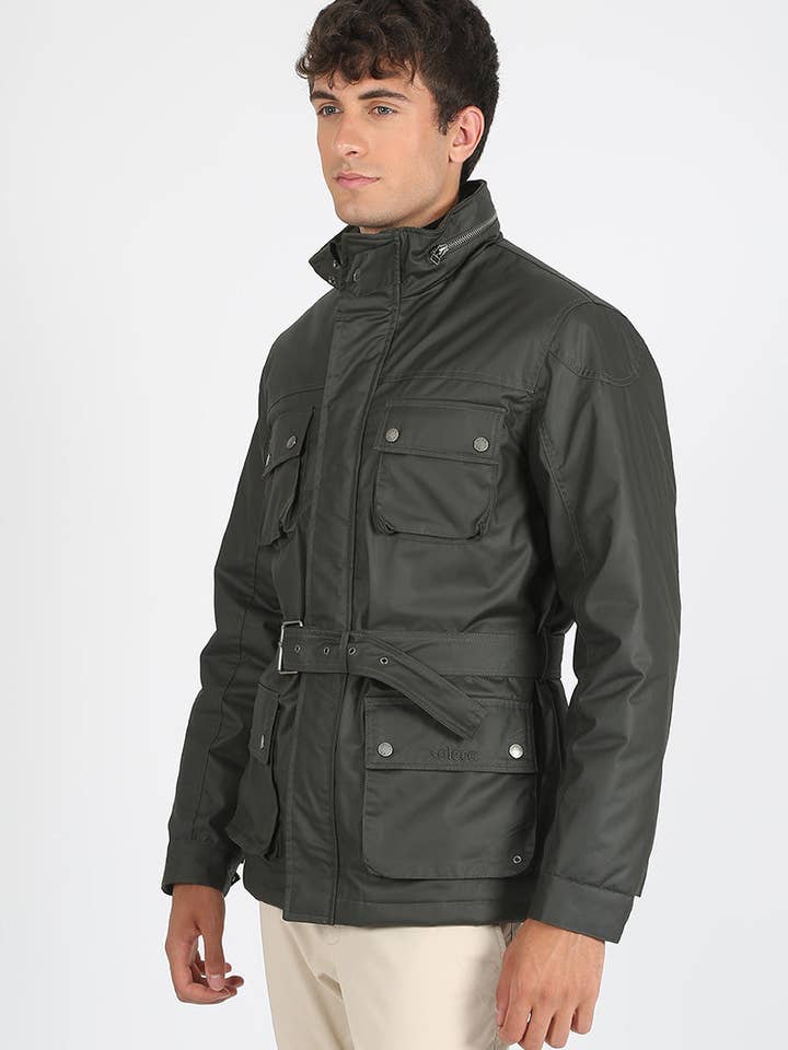KHAKI Heritage Waxed-Type Parka Green for wholesale on Faire6