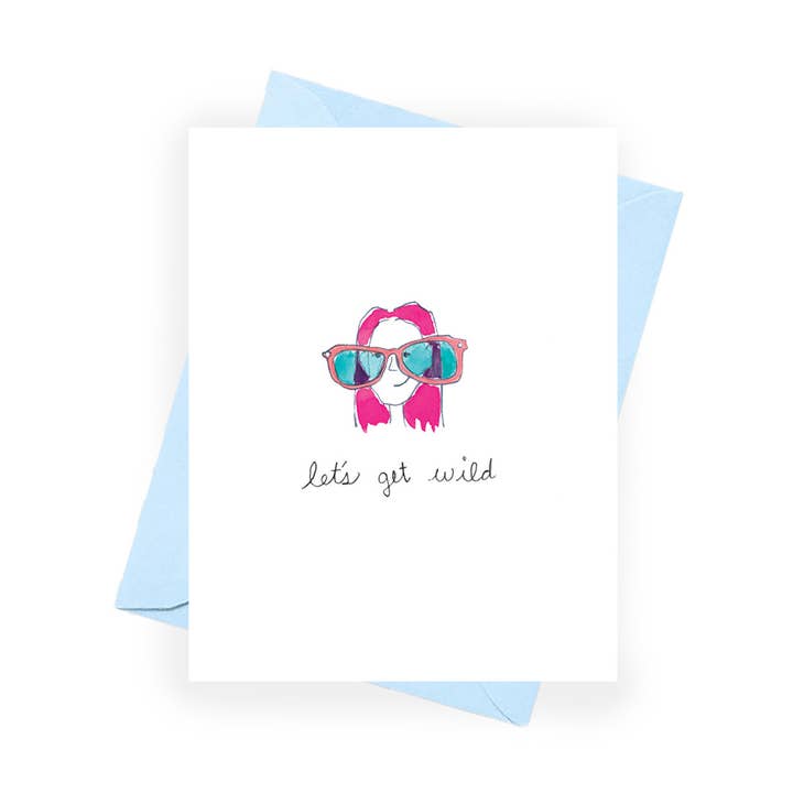 Lets Get Wild Card pour la vente par Brittney Banks : Illustration + Paper Goods