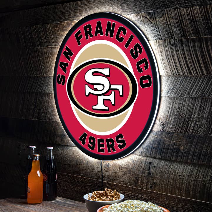 LED Wall Decor, Round, San Francisco 49ers for wholesale by Evergreen Enterprises