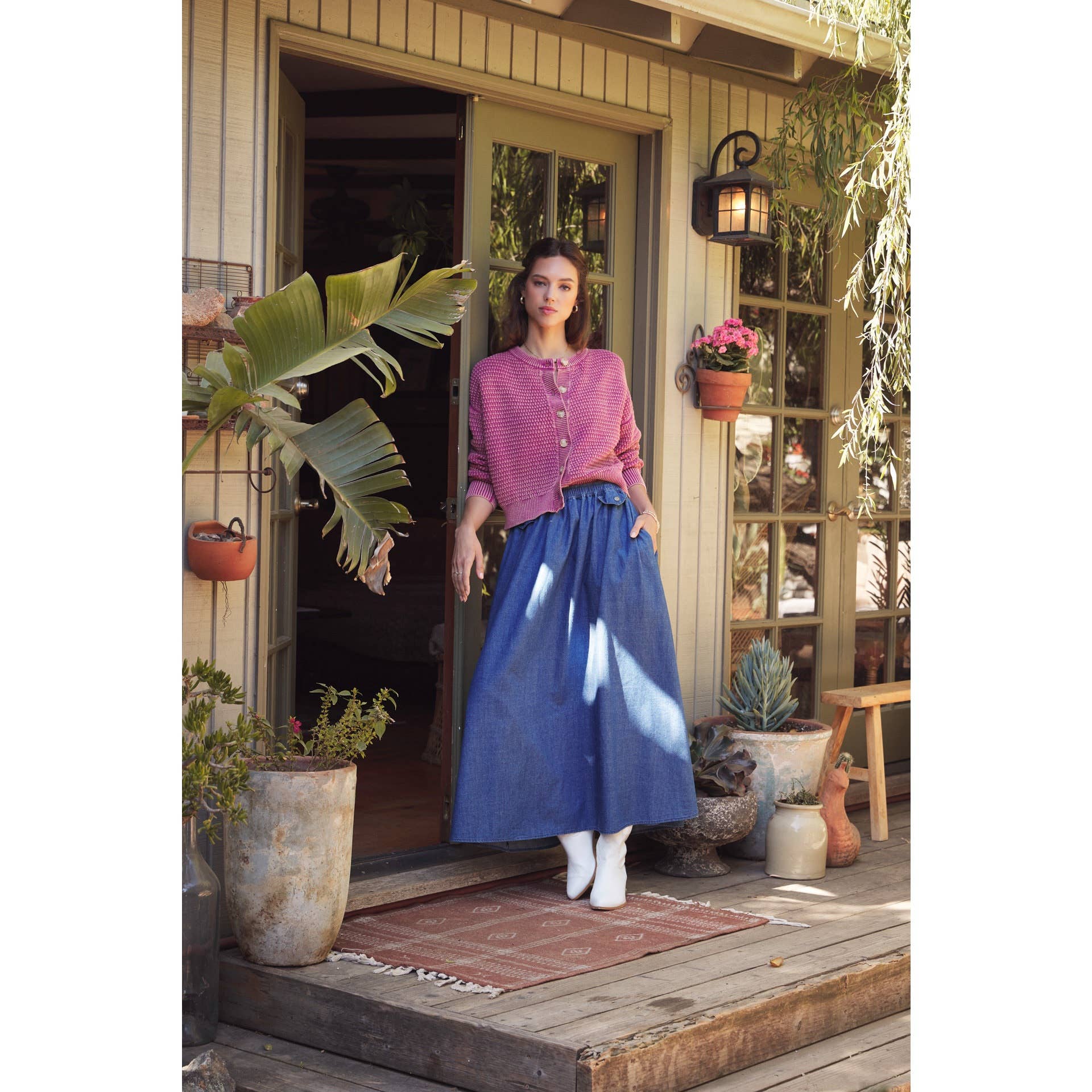 in february - Wholesale Cardigan - Women's - COZY CHIC LAYER MINERAL-WASHED CABLE KNIT SWEATER CARDIGAN5