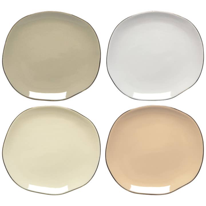 Danica Heirloom - Wholesale Appetizer Serveware - Flight Pebble Appetizer Plates Set of 4