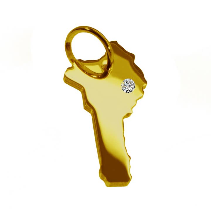 Benin Map with Brill Pendant for wholesale by S.W.w. Schmuckwaren GmbH