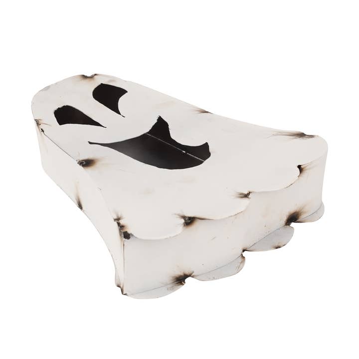 My Amigos Imports - Wholesale Outdoor Ornament/Decor - Halloween White Ghosts-Set 3-Metal-Garden-Nesting-White-$641