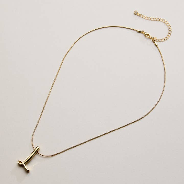 Frem - Wholesale Pendant/Charm Necklace - A Set of 16 Letters Gold Dipped Necklace – Gold & Silver Alphabet Charm Jewelry30