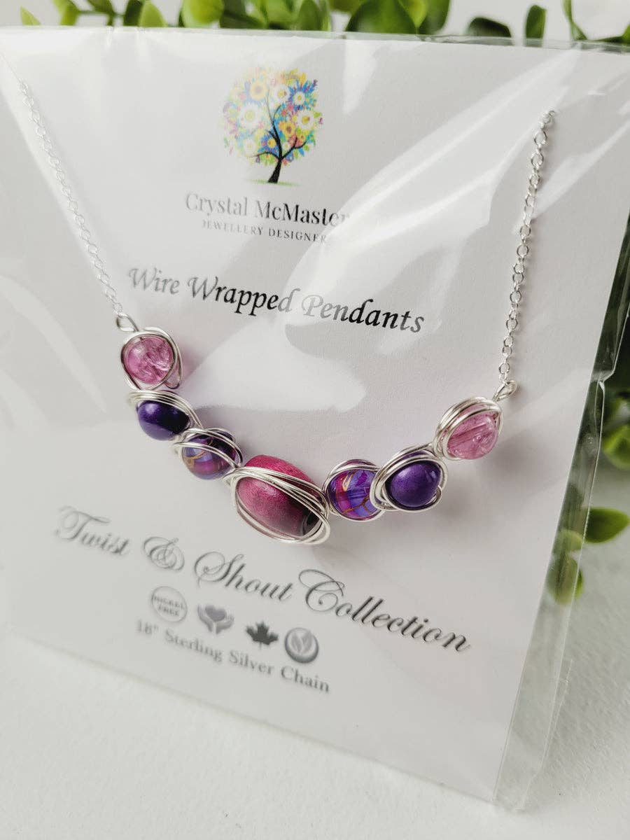 Crystal McMaster Jewellery Designer - Vendita all'ingrosso Parure di gioielli - Collezione di collane fatte a mano avvolte in filo metallico - 8 collane7