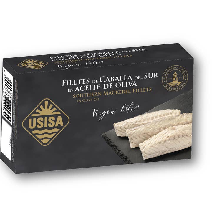 USISA - FILETES DE CAVALA DO SUL EM AZEITE VIRGEM EXTRA por atacado de Unión Salazonera Isleña